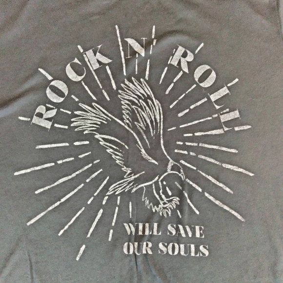 Hollister Black Rock N Roll Will Save Our Souls Shirt Sz. M - Picture 2 of 4